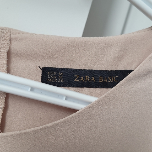 Zara Beige Flowy Blouse - Picture 3 of 4
